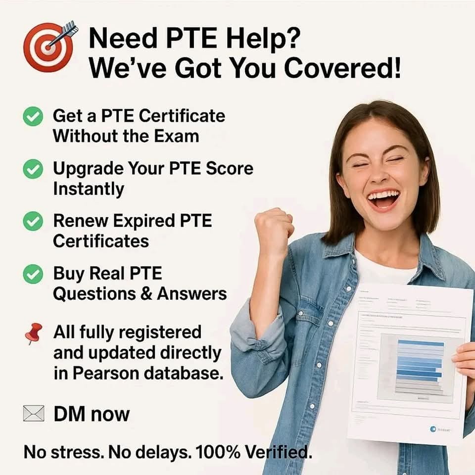 Get your PTE Certificates without exam in Australia-